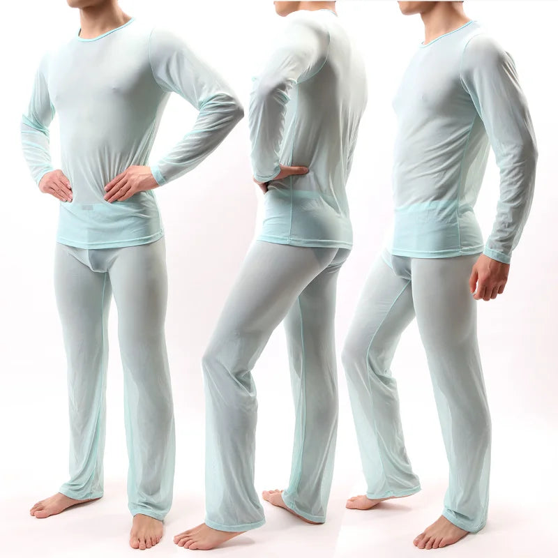 Sheer Pajamas for Men Sexy Mens Sleepwear