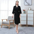 Women Men Pajamas Bathrobe Couples Waffle Bathrobe Cotton Men's Bathrobe