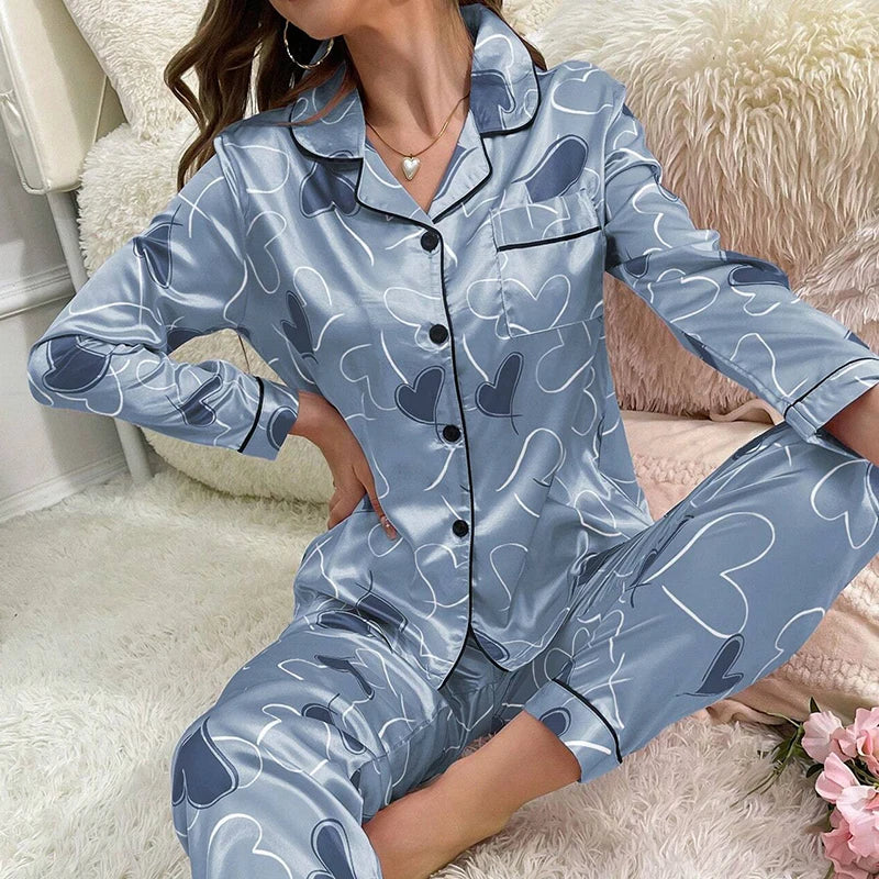 Women Satin Pajama Casual Sleepwear