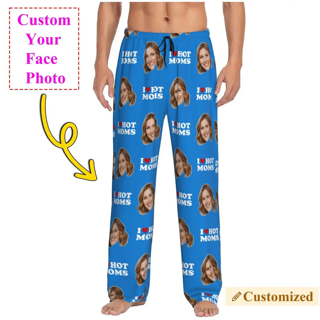 I Love Hot Moms Custom Pajama Pants