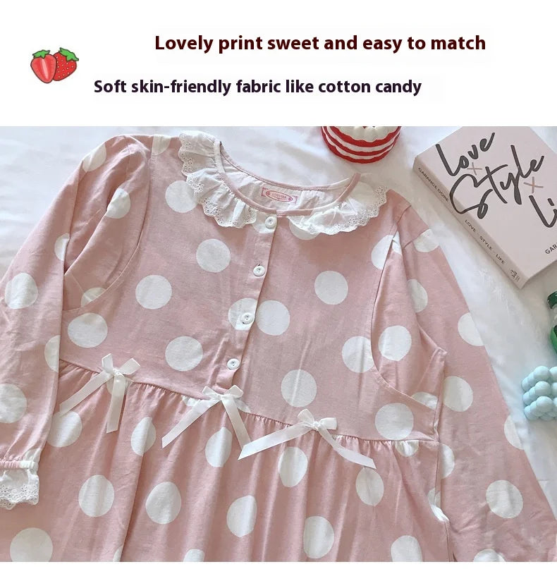 Maternity 2-Piece Spring And Autumn Breastfeeding Pajamas Homewear Spring And Summer Monthly Clothing Leisure Home Suit