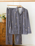 Men's Pajamas Can Be Worn Outside in Spring and Autumn, Cardigan Long-Sleeved New Casual Home Wear Men's Autumn and Winter Suits