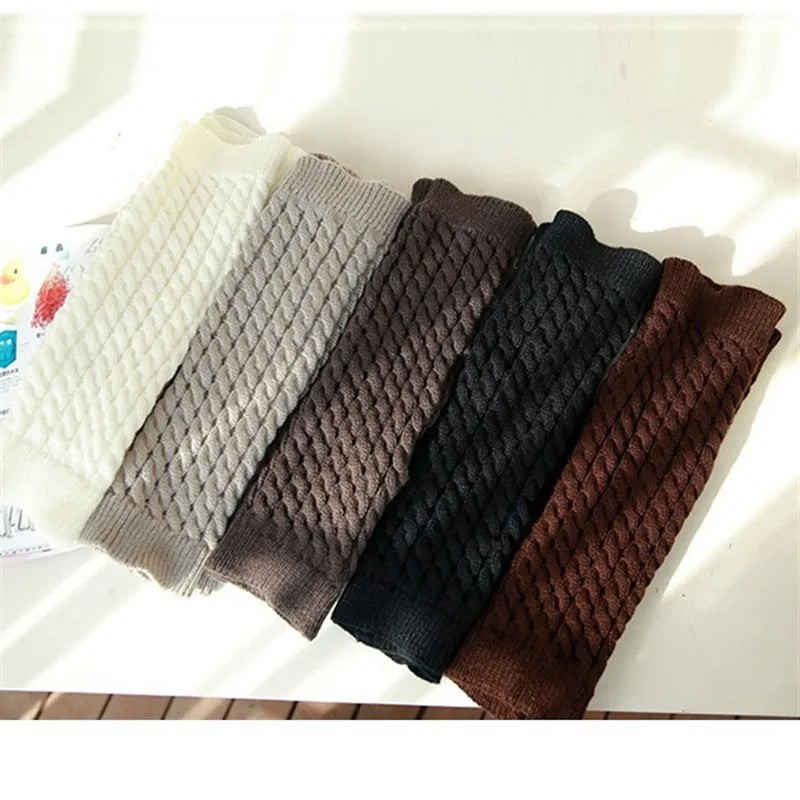New Women Autumn And Winter Legwarmers Kapron Hemp Flowers Kneepad Leg Warmer Female Girls Pile Heap Socks Sports Safety