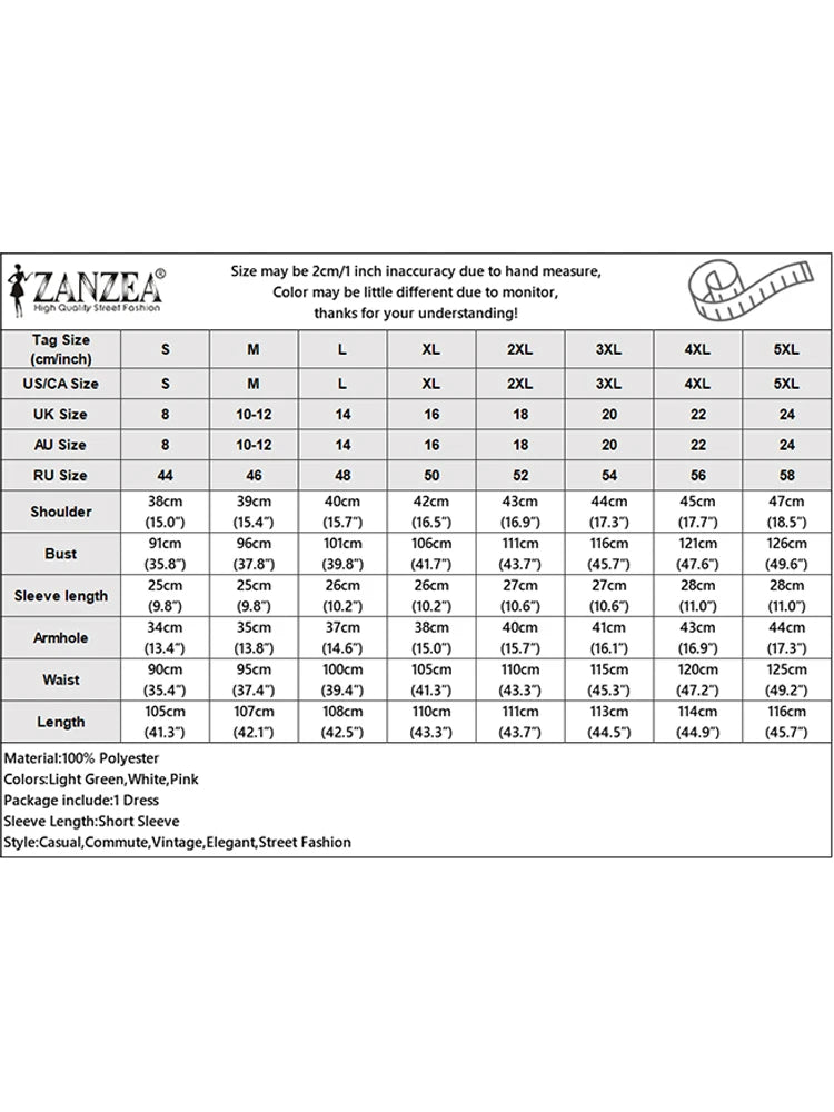 Stylish Women Desses ZANZEA 2025 Summer Lace Patchwork Dress Elegant Party Work Sundress Short Sleeve Pleated Vestidos Midi Robe