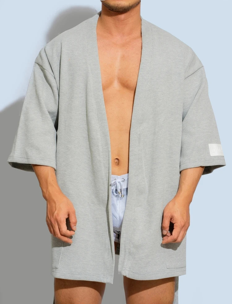 Men's Bathrobe Fashion Basic Modal Comfortable 100% Cotton Pajama Male Casual Home Bath Robes