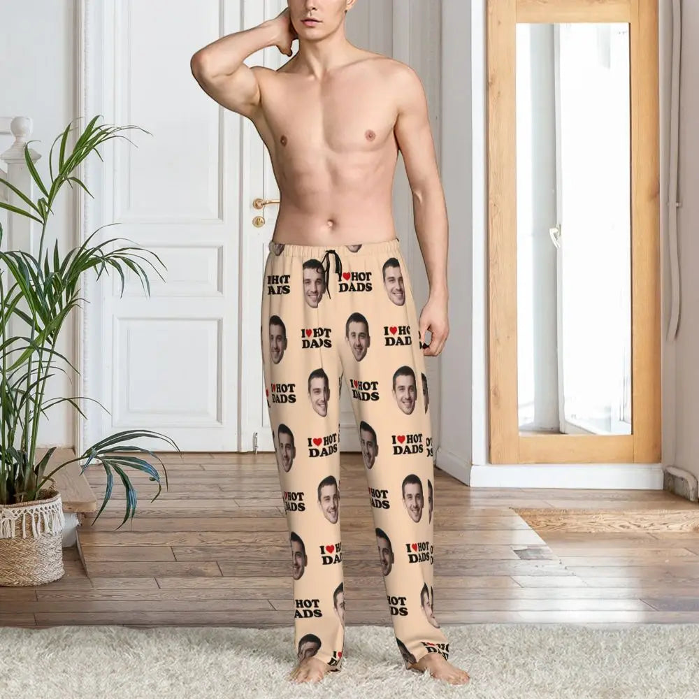 I Love Hot Moms Custom Pajama Pants