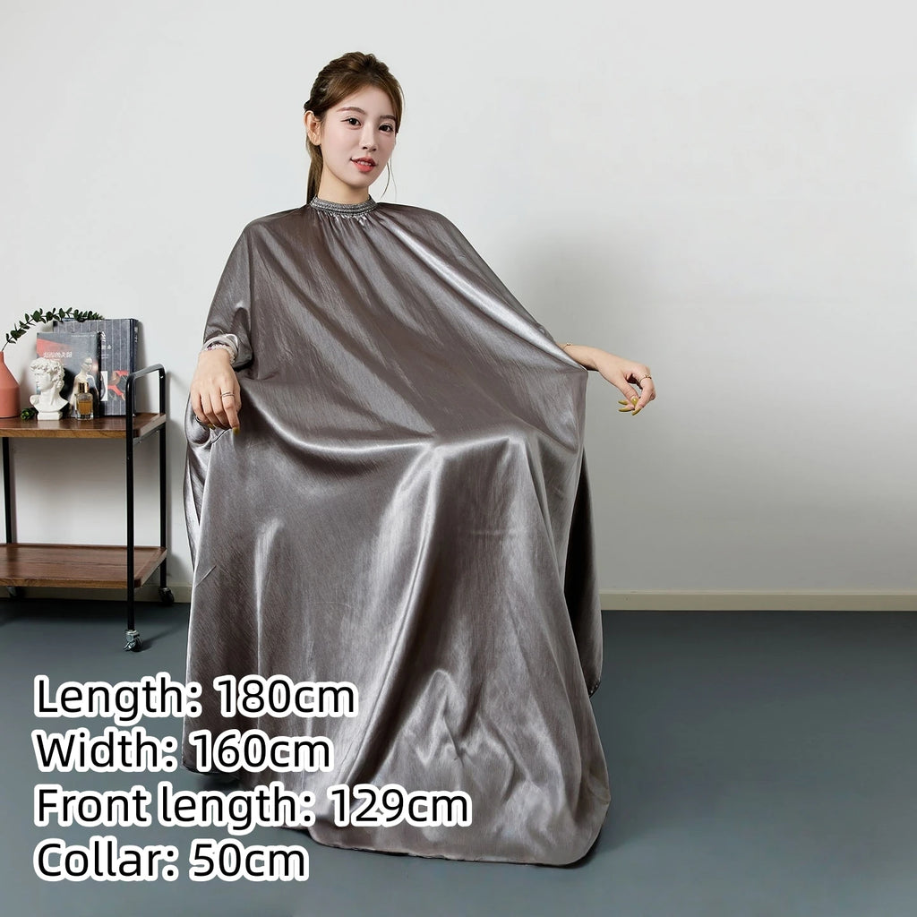 Large Size Hair Salon Hair Cutting Wrap Long Sleeve Hairdresser Robe Anti Hair Gown Barber Hairdressing Cloak Barbershop Apron