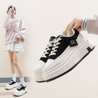 Shoes for Women Autumn Trend New Woman Flats Shoes Chunky Lace-up Soft-sole Casual Sneakers Female Vulcanized Shoe Walking Shoe