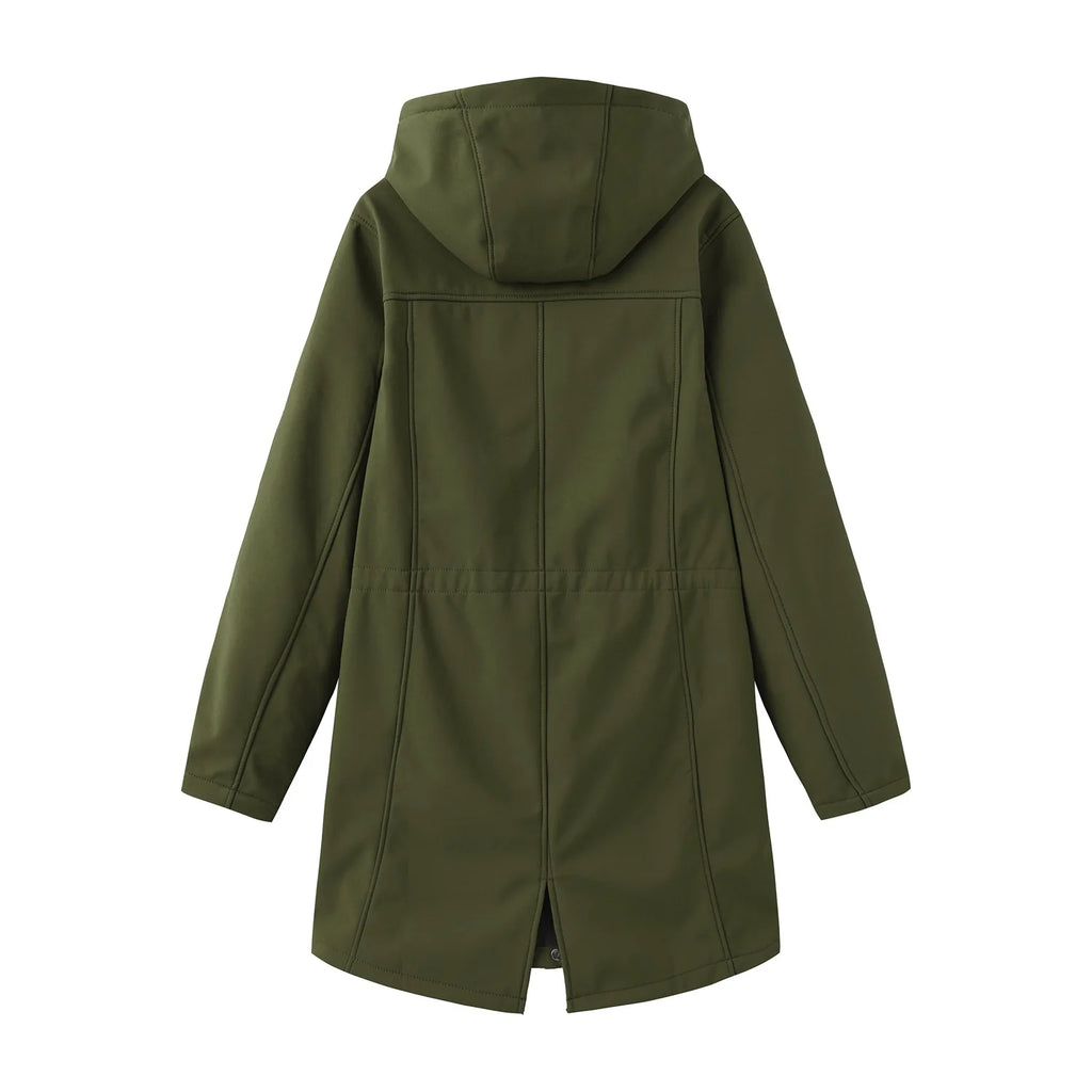 Waterproof Autumn Women's Mountaineering Coat Solid Big Pockets Hooded Loosse Female's Jacket Windproof Thermal outwear For Lady
