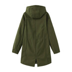 Waterproof Autumn Women's Mountaineering Coat Solid Big Pockets Hooded Loosse Female's Jacket Windproof Thermal outwear For Lady