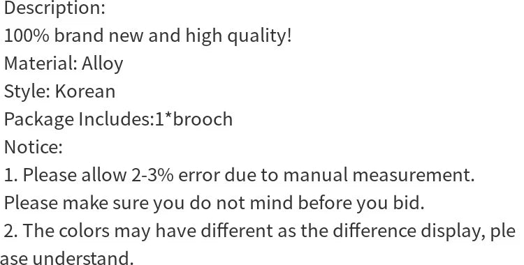 New Women Girl Enamel Opal Brooch Pin Girl Clothing Accessories