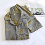 Men's Pajamas Can Be Worn Outside Spring Autumn Thin Cotton Long-sleeved Shirt Trousers Homewear Men Pyjama Set