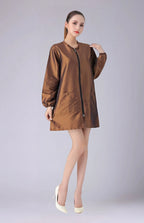 Hair Salon Work Clothes Pet Grooming Uniforms Long Sleeve Beauty Salon Smock Barber Shop Hairdresser Robe Anti Hair Gown Y1206