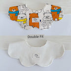 [2] Baby double-sided saliva towel ins K-style New arrival baby cotton bib Easiest for match double-sided saliva pocket bib