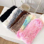 Colorful Furry Plush Leg Warmers Women Girl Winter Soft Thick Fuzzy Boot Cuffs Leg Sleeves Covers Footless Calf Socks Streetwear