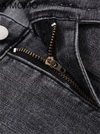 Jeans Female Denim Pants Black