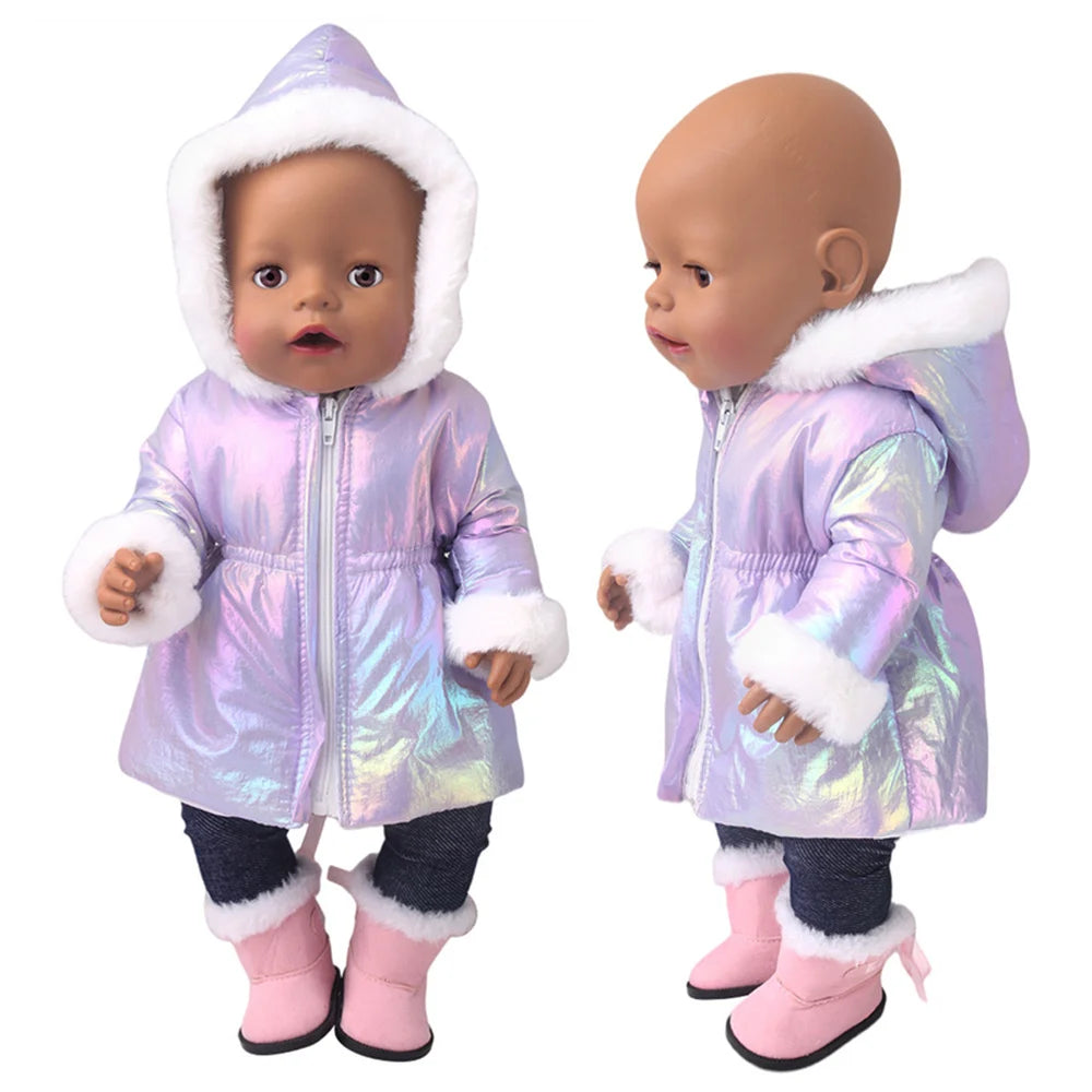43 cm Doll Clothes Down Jackets Warm Coat for American Girl Doll Accessories Fashion New Baby Born Down Jackets Suit 18inch Doll