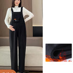 Pregnant Maternity Casual Corduroy Trousers Suspender Overalls Bib Trouser Autumn and Winter Maternity Clothing Pants Jumpsuit