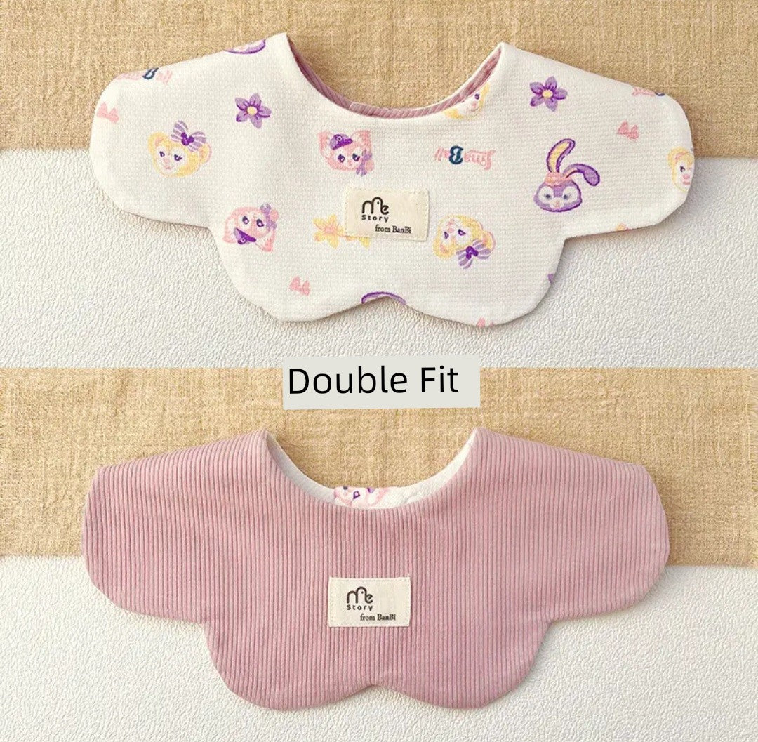 [2] Baby double-sided saliva towel ins K-style New arrival baby cotton bib Easiest for match double-sided saliva pocket bib