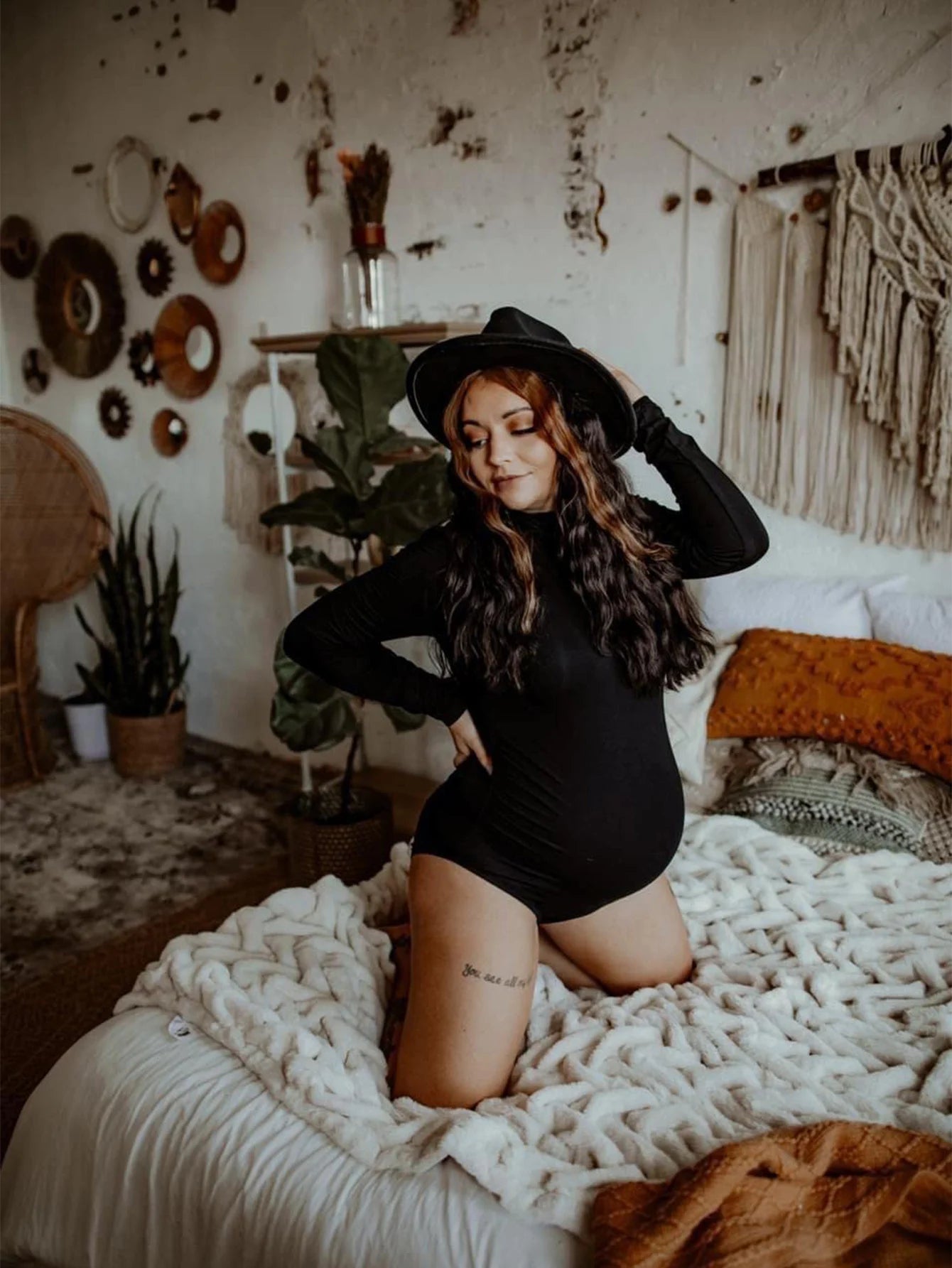 Maternity Bodysuit Pregnant Long Sleeve Stretchy Sexy Tight Bodycon Women's Photography Clothing Large Size