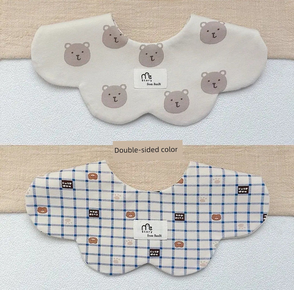 [2] Baby double-sided saliva towel ins K-style New arrival baby cotton bib Easiest for match double-sided saliva pocket bib