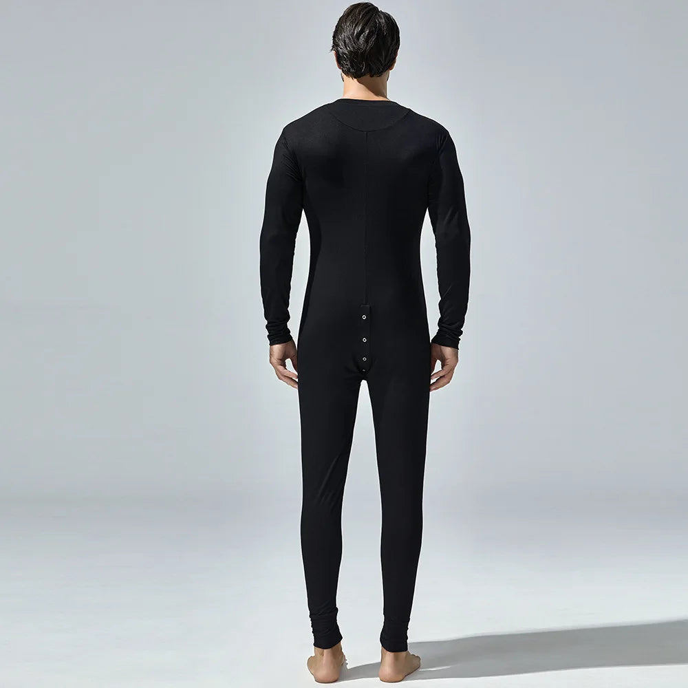New Men's One-Piece Pajamas Home Fitness Wear Men's Bodysuit