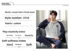 Fashion Lounge Pajamas Sets Men's Spring New Long-sleeved Tops with Trousers Cotton Homewear Comfort Simple Sleepwear Two Pieces