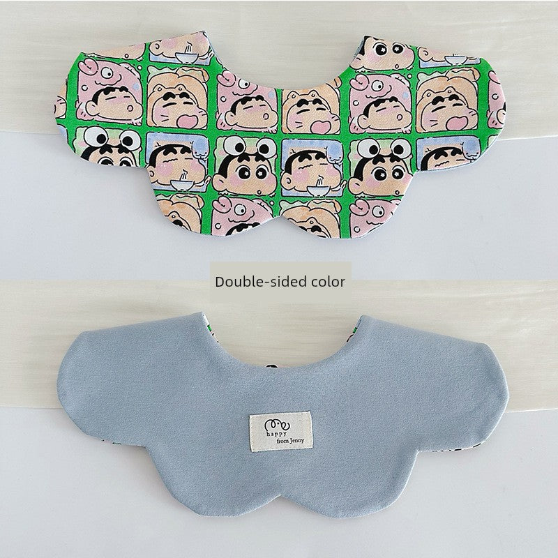 [2] Baby double-sided saliva towel ins K-style New arrival baby cotton bib Easiest for match double-sided saliva pocket bib