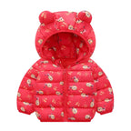 Baby Girls Hooded Down Jackets For Kids Coats Autumn Boys Cartoon Warm Jacket Coat Jacket Toddler Girl Zipper Jacket Outerwear