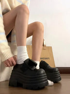 Shoes for Women Platform Loafers sLeather Casual Footwear Slip On Popular Genuine Mark Promotion 39 Vacation Shoe Non Woman Pump
