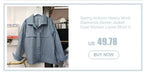 Big Fox Fur Collar Down Cotton Denim Jacket Women Vintage Cowboy Outerwear Winter Thick Loose Short Zipper Jeans Jacket Female