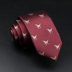 New Design Animal Tie For Men Polyester Woven Necktie Ladybug Dog Dinosaur Shark Jacquard Fashion Party Wedding Gravata Ties