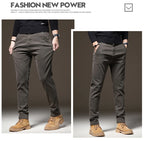 Fall High-End Casual Pants Men's Wear-Resistant Versatile Busin West Pants Trendy Loose Straight Long Pants for Men