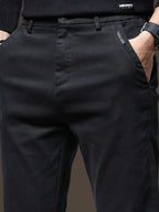 Fall High-End Casual Pants Men's Wear-Resistant Versatile Busin West Pants Trendy Loose Straight Long Pants for Men