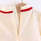 Children's Clothing Girl's Dress Summer New Cute Small Bow Flower Embroidery Improved Version Hanfu Ru Skirt