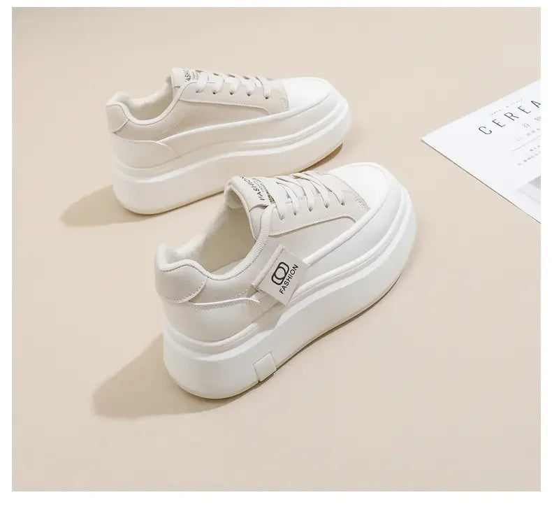 Shoes for Women Autumn Trend New Woman Flats Shoes Chunky Lace-up Soft-sole Casual Sneakers Female Vulcanized Shoe Walking Shoe