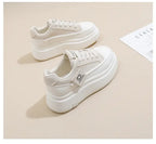 Shoes for Women Autumn Trend New Woman Flats Shoes Chunky Lace-up Soft-sole Casual Sneakers Female Vulcanized Shoe Walking Shoe
