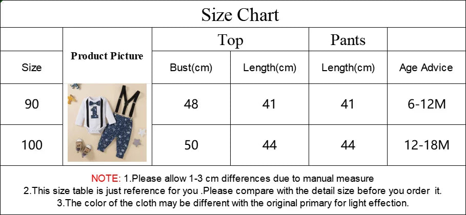 Baby Boys Birthday Outfits Sets Balloon Letter"1" Bodysuit and Y-back Suspender Shorts 1 Year Birthday Baby Cake Smash Clothes