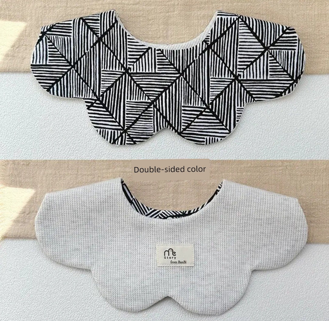 [2] Baby double-sided saliva towel ins K-style New arrival baby cotton bib Easiest for match double-sided saliva pocket bib