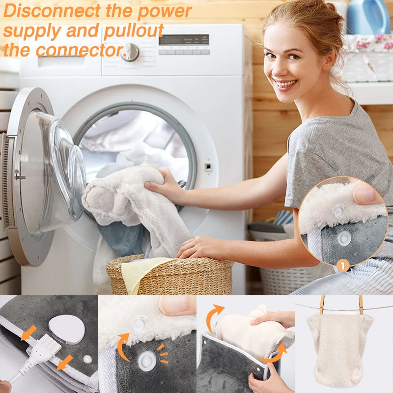 Winter hot sale Electric Heated Foot Warmers  Super Soft Feet Heating Pad  6-Level Heating Foot  Boots for men and women