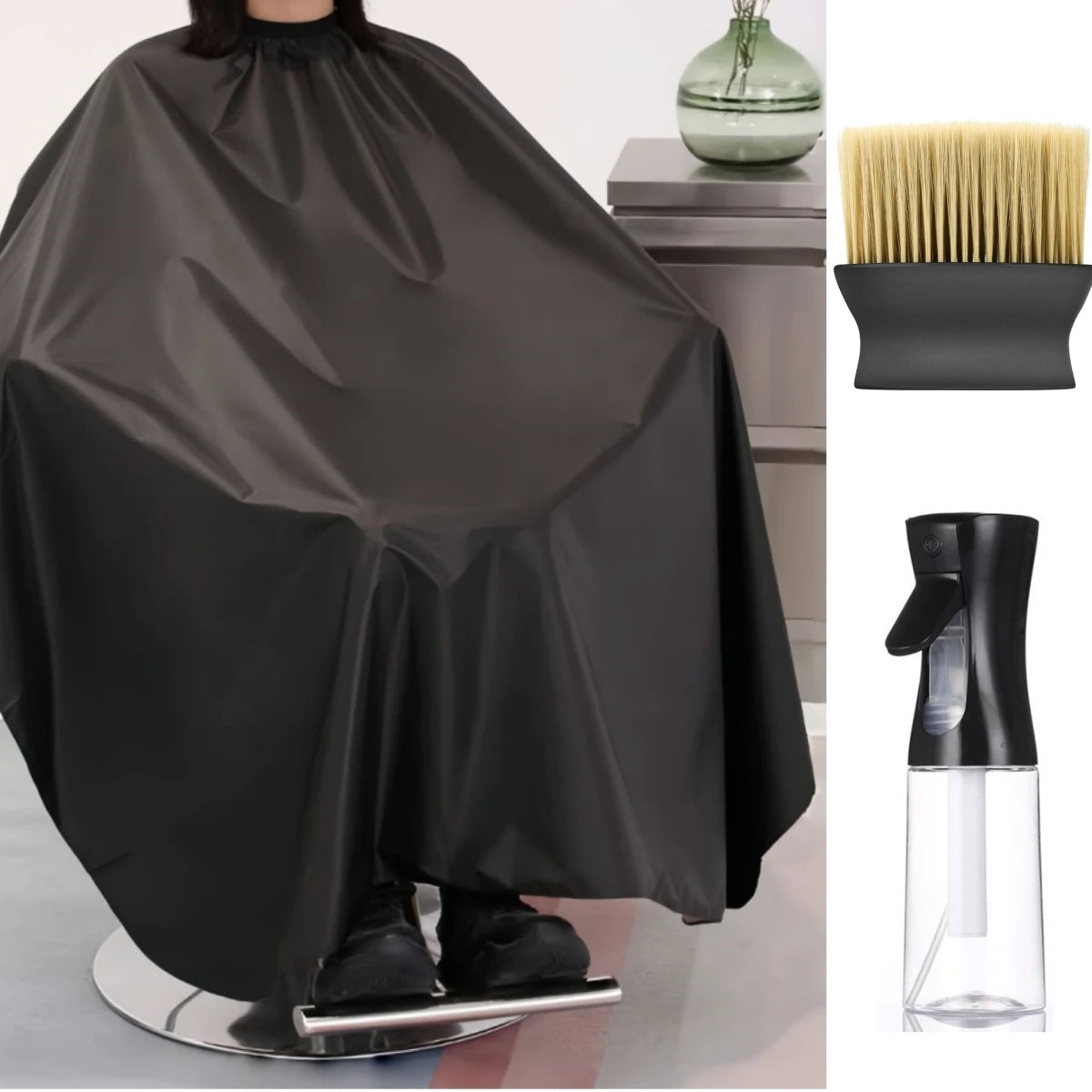 Black Salon Barber Cape for Men Women Hair Cutting Cape Hairdressing Cape Hair Cut Apron Hair Shampoo Dye  Tools Accessories