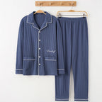 Pajamas for Men, Spring and Autumn Long-Sleeved Cardigans