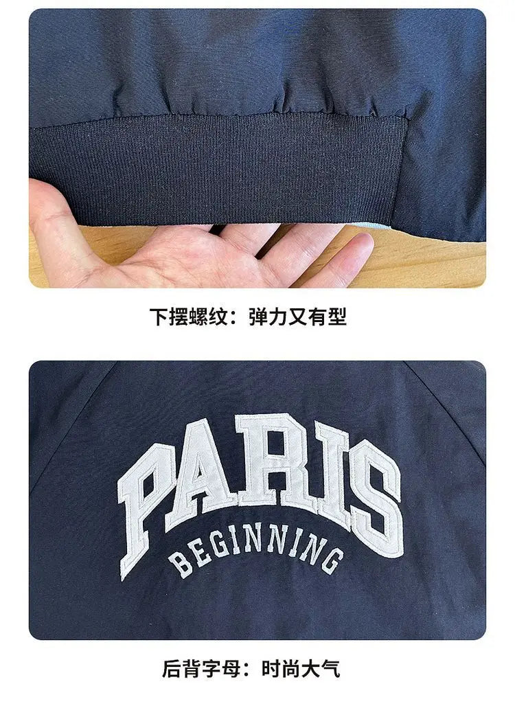 Girl's Fashion Spring Autumn Navy Coat Letter Print Jacket Casual Clothes for Teenagers 4-14Y Windbreaker Girls Children's Top