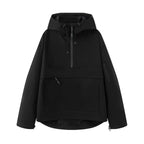 Fall 2025 Women's Casual Spor Loose Fit Stand Collar Long Sve Hooded Jaet Windbreaker Outerwear Polyester Fiber 00%