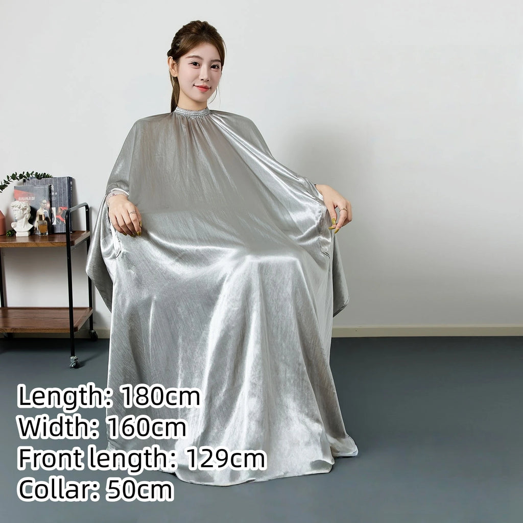 Large Size Hair Salon Hair Cutting Wrap Long Sleeve Hairdresser Robe Anti Hair Gown Barber Hairdressing Cloak Barbershop Apron