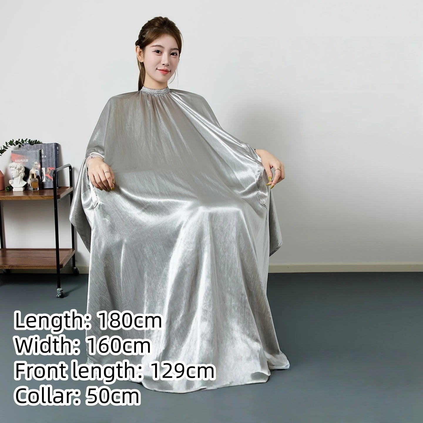 Large Size Hair Salon Hair Cutting Wrap Long Sleeve Hairdresser Robe Anti Hair Gown Barber Hairdressing Cloak Barbershop Apron