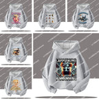 Boy's sports shirt -interesting Italian brain rot Tung Tungtung Sahur children's hooded shirt                h cartoon print-fall/winter top
