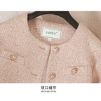 Jacket Women's Autumn 2025 New High-end Temperament Socialite Short Slim-fitting Casual Tweed Top