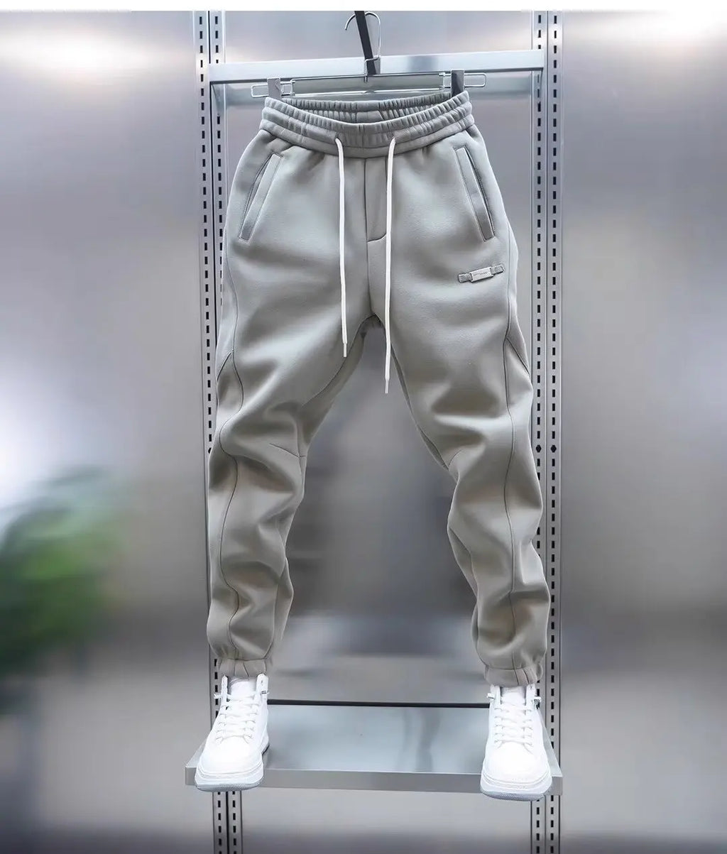 Men's Pants - Solid Color Casual Pants, Sweatpants