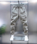 Men's Pants - Solid Color Casual Pants, Sweatpants